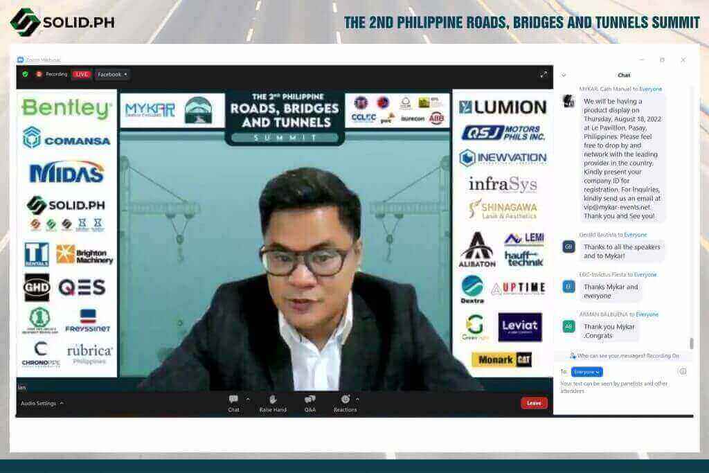 Screenshot of the 2nd Philippine Roads, Bridges and Tunnels Summit video conference.