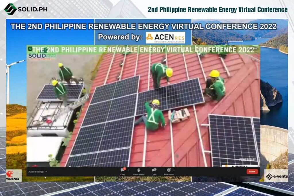 Screenshot of the 2nd Philippine Renewable Energy Virtual Conference.
