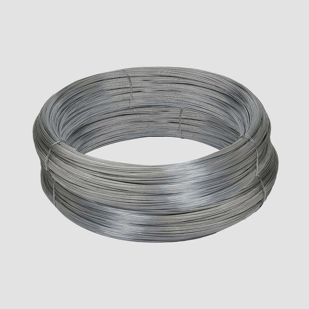 A coil of galvanized gabion tie wire.