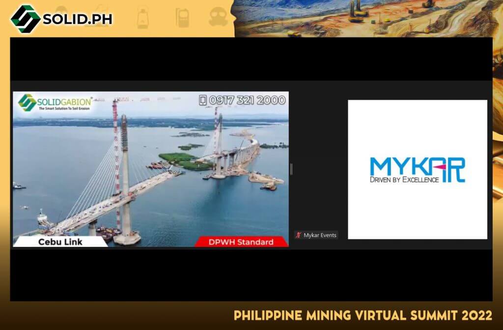 Screenshot from the Philippine Mining Virtual Summit 2022, featuring the Cebu Link bridge.
