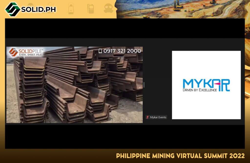 Philippine Mining Virtual Summit 2022 Day 1, featuring SolidPile and Mykar.