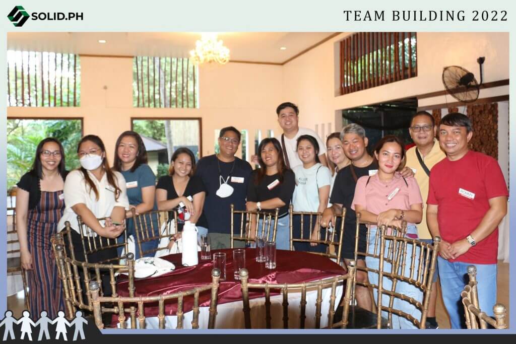 Solid.PH team poses for a group photo at their 2022 team building event.