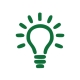 Green lightbulb icon on a black background.